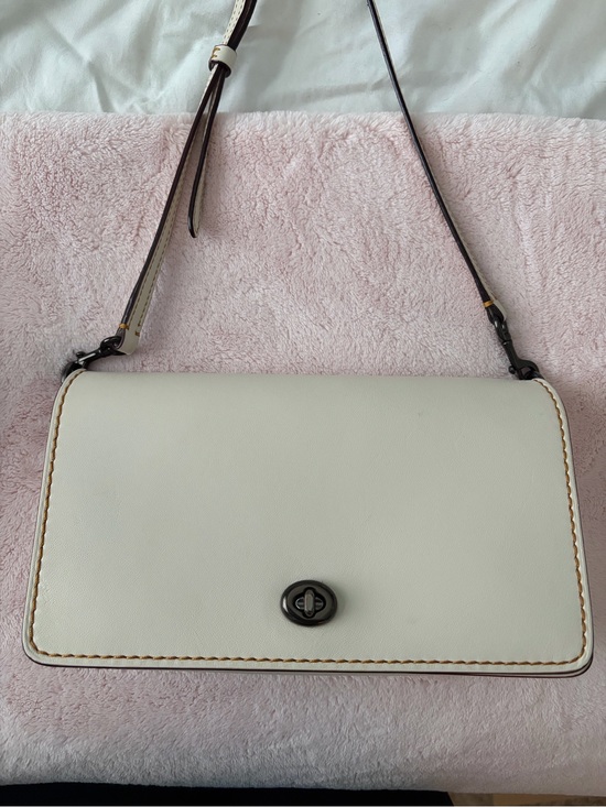 Coach Handbags - Cream Coach Classic Leather Crossbody Bags in Cream and Blue